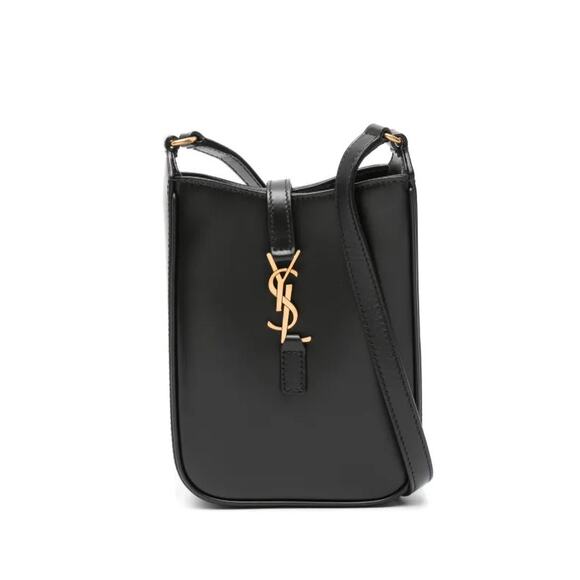 Saint Laurent Le 5 À 7 Mini Vertical Bucket Bag Black Smooth Leather NWT - Picture 2 of 11